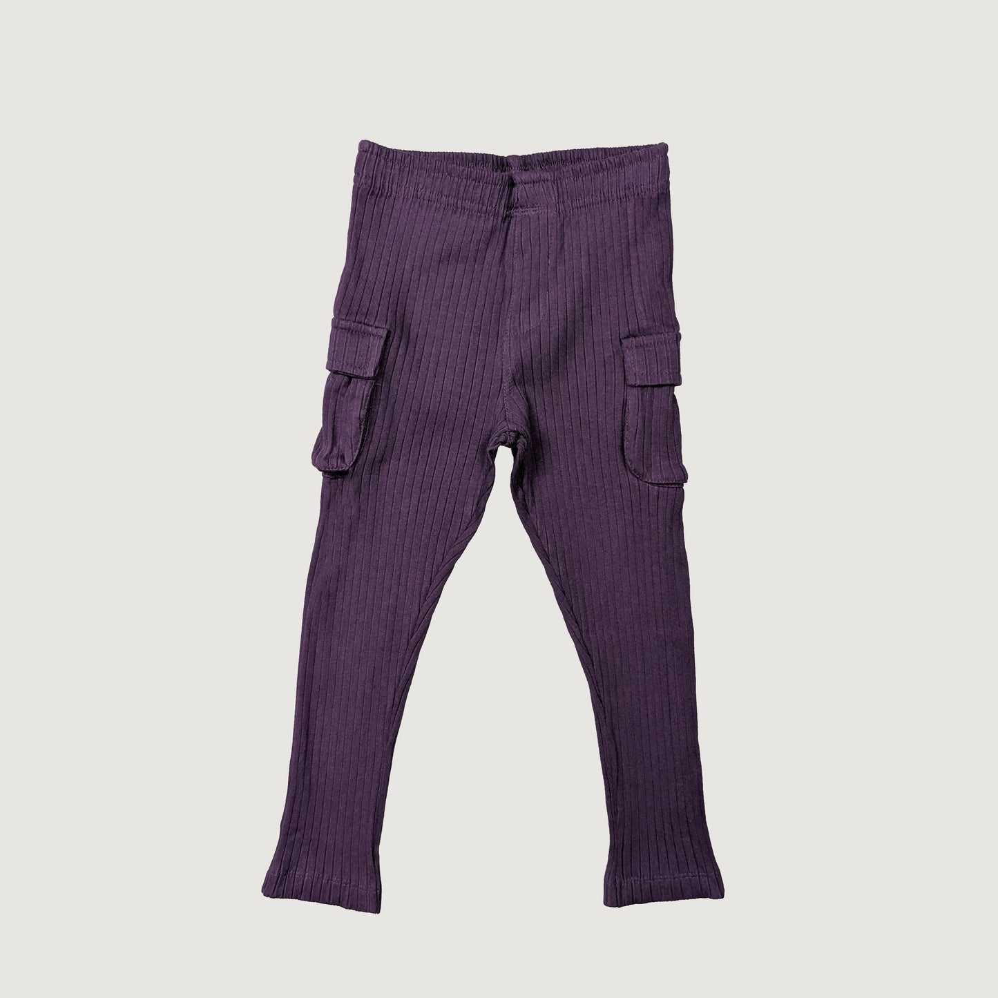 Scout purple wide rib cargo pocket pants organic cotton