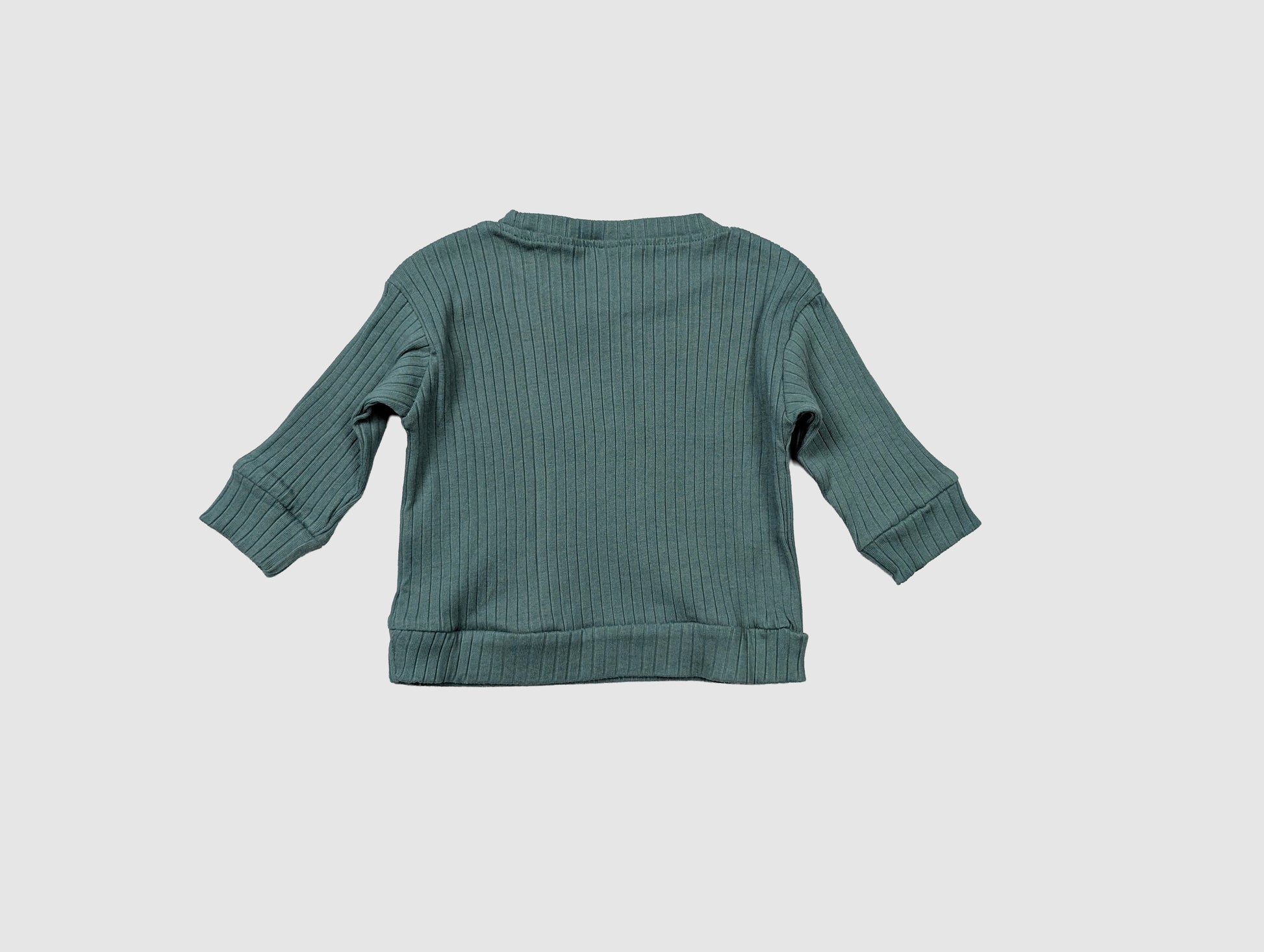 Oliver set long sleeve top wide rib organic cotton