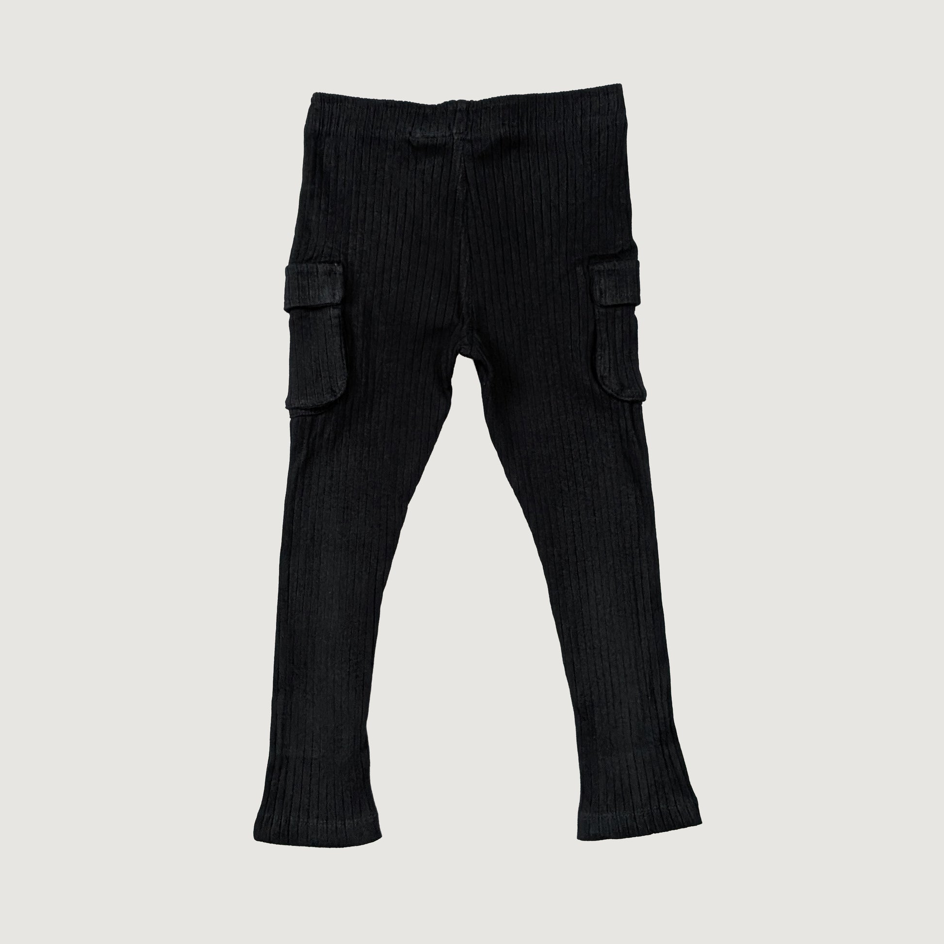 Scout black cargo pants wide rib organic cotton kids clothes